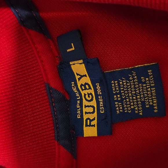 Vintage Rugby Ralph Lauren Short Sleeve Polo with Skull & Cross Bones Embroidery - Picture 11 of 16